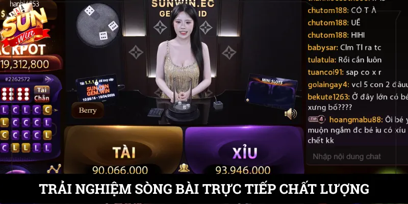 Trải nghiệm sòng bài trực tiếp chất lượng